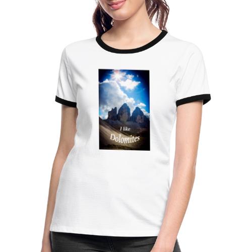 I like Dolomites Kopie - Frauen Kontrast-T-Shirt