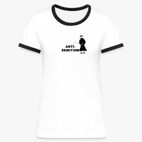 Pissing Man against anti-semitism - Frauen Kontrast-T-Shirt