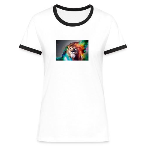 hjälte lion - Kontrast-T-shirt dam