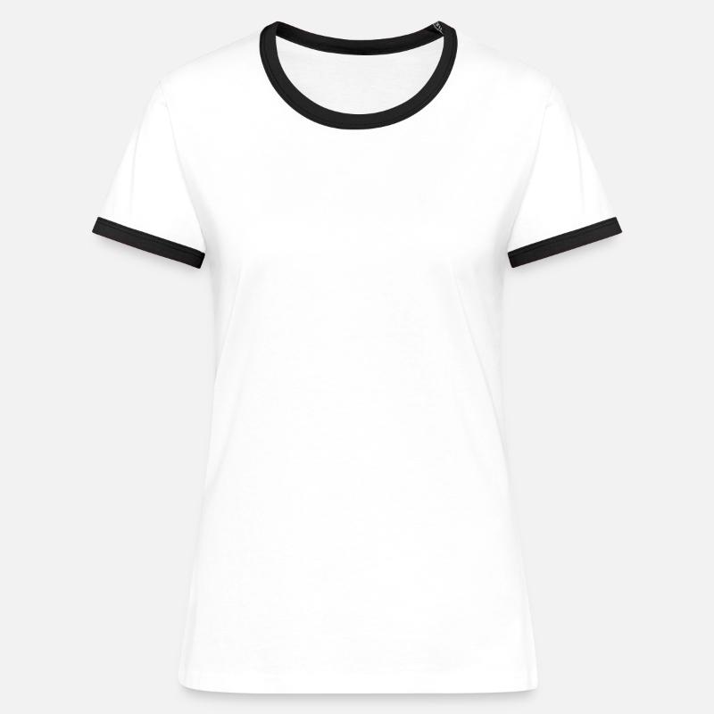 tango dans - Dame kontrast-T-shirt - hvid/sort