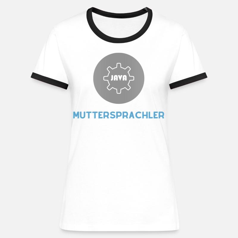 Native speaker: JavaScript Edition - Women's Ringer T-Shirt - white/black