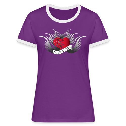 Love Hurts - Liebe verletzt - Frauen Kontrast-T-Shirt