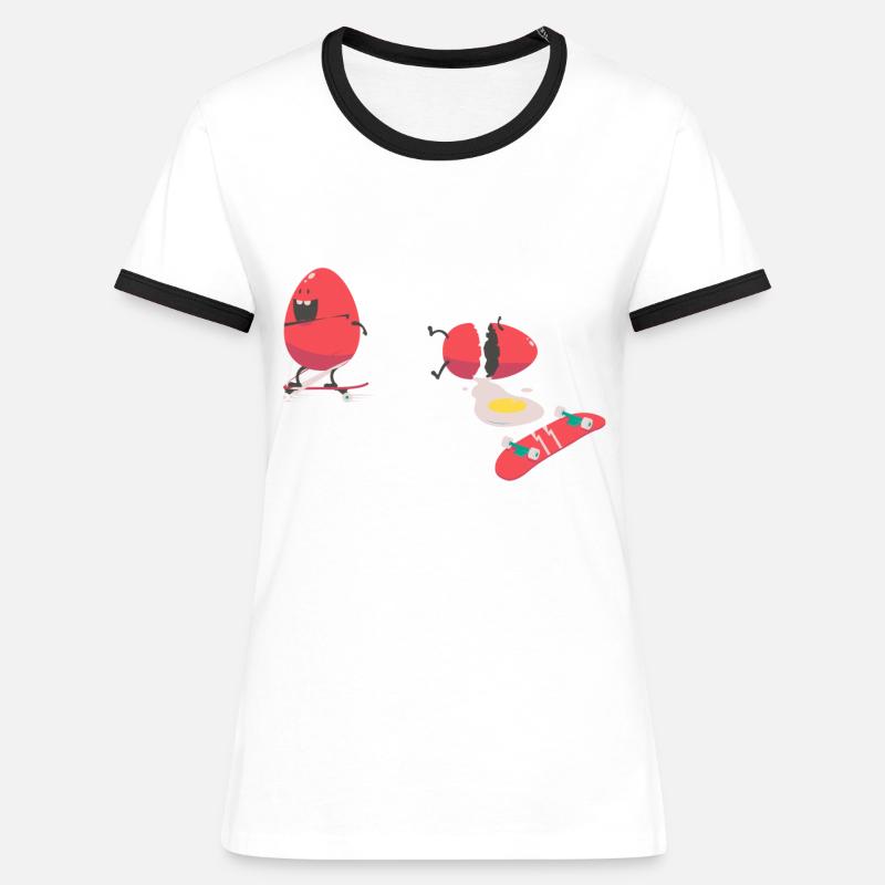 Happy Easter 2019 | Egg egg egg - Women's Ringer T-Shirt - white/black