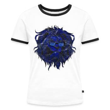 Europäische Union - Frauen Kontrast-T-Shirt - Weiß/Schwarz - Vorne - Selfina (174cm)