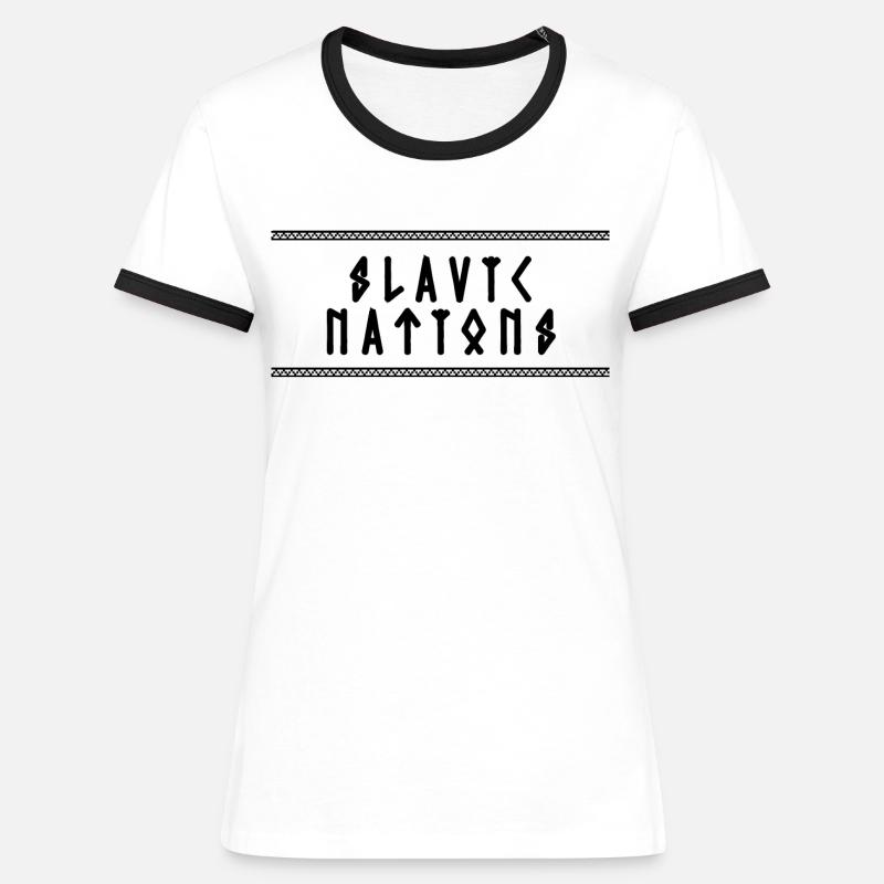 Slavic Nations - Women's Ringer T-Shirt - white/black