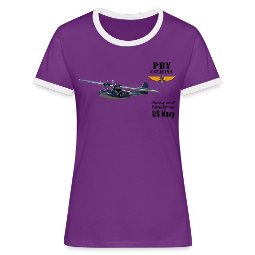PBY Catalina - Frauen Kontrast-T-Shirt