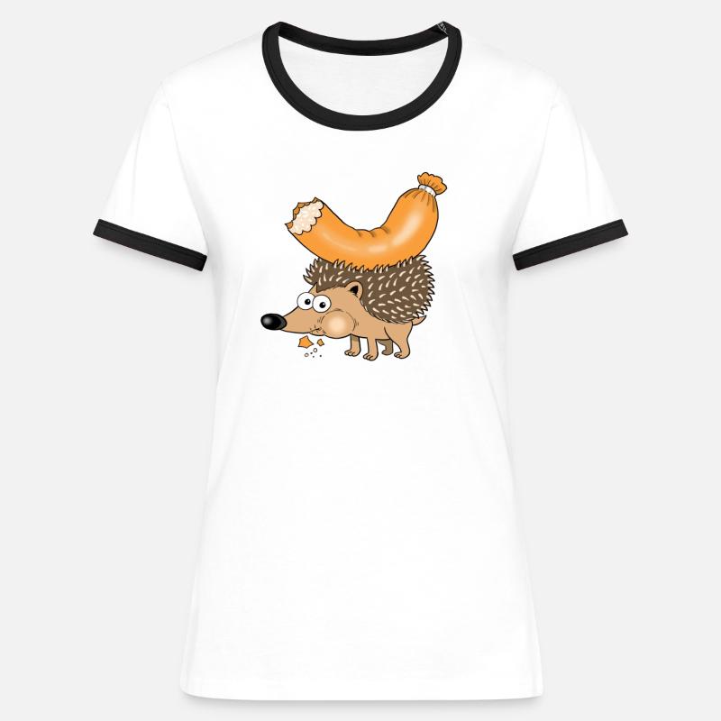 Bockwurstigel - Women's Ringer T-Shirt - white/black