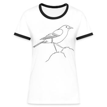 Day of the Bird - Women's Ringer T-Shirt - white/black - Front - Selfina (174cm)