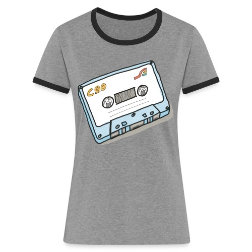 Cassette - Frauen Kontrast-T-Shirt