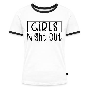Soirée filles - T-shirt contrasté Femme - blanc/noir - Devant - Selfina (174cm)