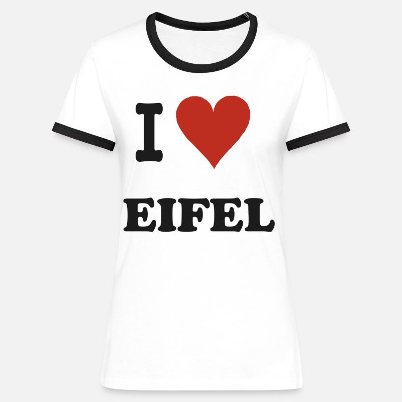 i Love Eifel - Women's Ringer T-Shirt - white/black