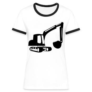 bagger_001 - T-shirt contrasté Femme - blanc/noir - Devant - Selfina (174cm)