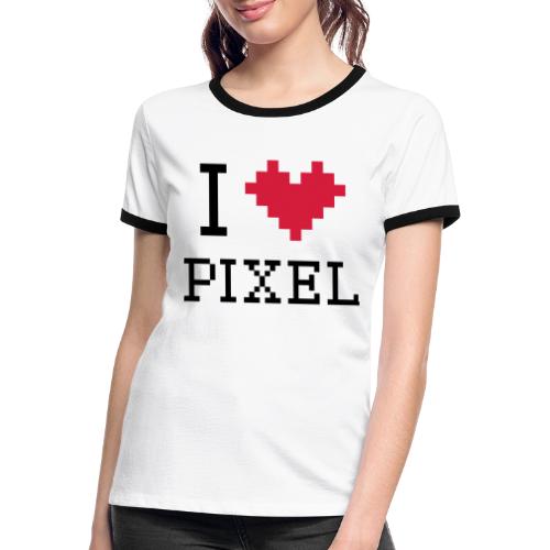 Pixel - Frauen Kontrast-T-Shirt