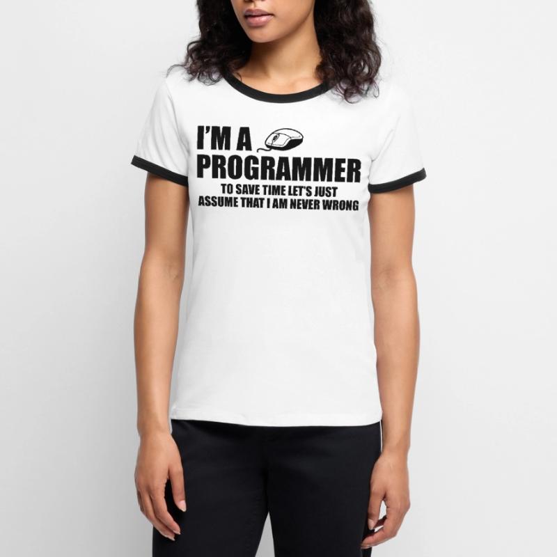 Programmer Programming Computer Science Gift Women's Ringer T-Shirt