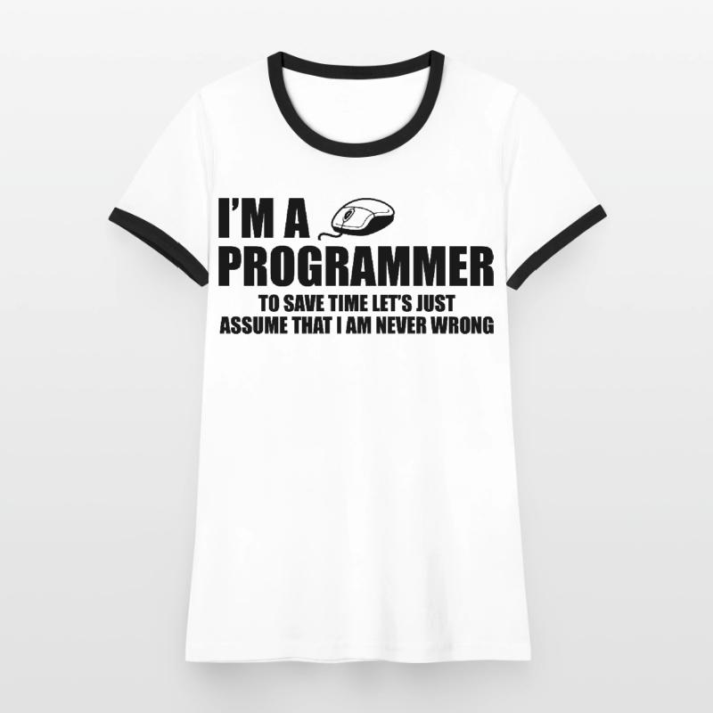 Programmer Programming Computer Science Gift Women's Ringer T-Shirt