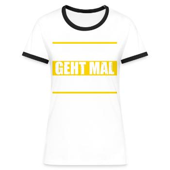 Bier - Nüchtern geht nicht - Frauen Kontrast-T-Shirt - Weiß/Schwarz - Vorne - Selfina (174cm)