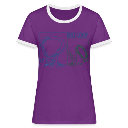 big_loop_coaster_shirt_line - Frauen Kontrast-T-Shirt