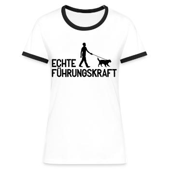 Echte Führungskraft Mann - Frauen Kontrast-T-Shirt - Weiß/Schwarz - Vorne - Selfina (174cm)