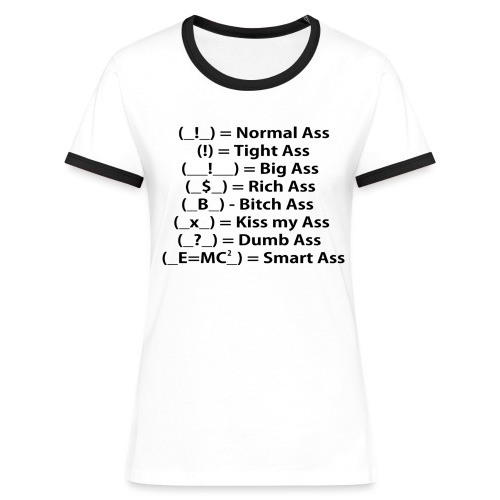 Ass in code - Vrouwen contrastshirt