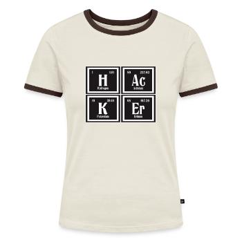 | hacker Tableau périodique des éléments - T-shirt contrasté Femme - bleu/blanc - Devant