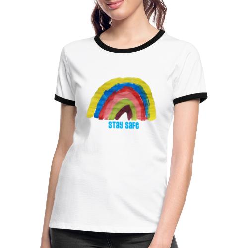 Stay Safe Rainbow Tshirt - Women's Ringer T-Shirt