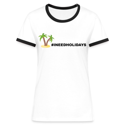 INEEDHOLIDAYS - Frauen Kontrast-T-Shirt