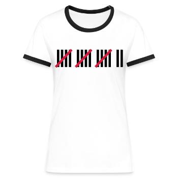 17 . Geburtstag - Frauen Kontrast-T-Shirt - Weiß/Schwarz - Vorne - Selfina (174cm)