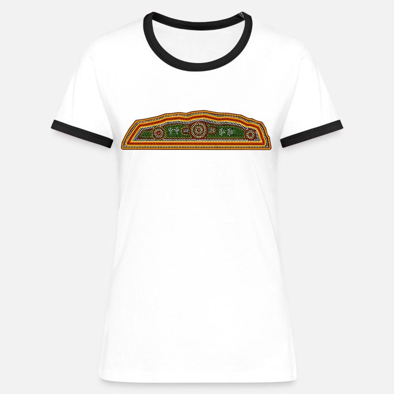 Uluru - Women's Ringer T-Shirt - white/black