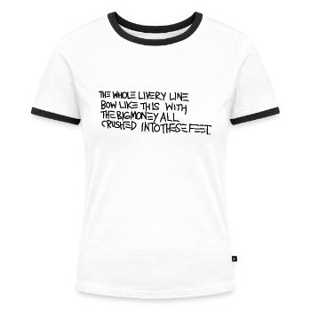 Basquiat - T-shirt contrasté Femme - blanc/noir - Devant - Selfina (174cm)