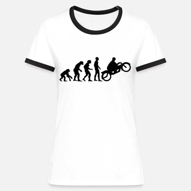 évolution du moteur 2 - T-shirt contrasté Femme - blanc/noir