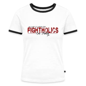 rot schwarz - Frauen Kontrast-T-Shirt - Weiß/Schwarz - Vorne - Selfina (174cm)