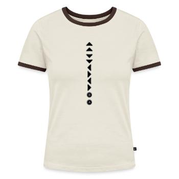 Gaming - T-shirt contrasté Femme - bleu/blanc - Devant