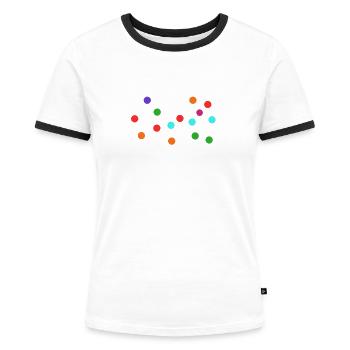 Data Science Analyst Data Scientist - Frauen Kontrast-T-Shirt - Weiß/Schwarz - Vorne - Selfina (174cm)