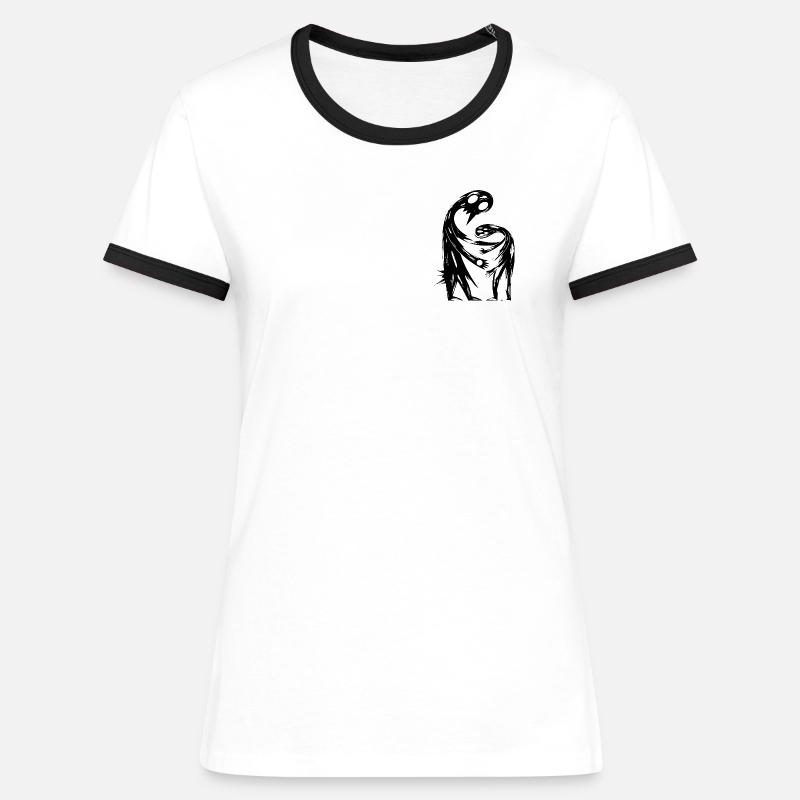 Abstract Figures Hug Creative - Women's Ringer T-Shirt - white/black