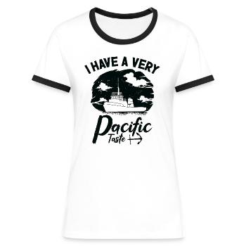 Schlepper Segeln Pacific Sea Breeze Watercraft - Frauen Kontrast-T-Shirt - Weiß/Schwarz - Vorne - Selfina (174cm)