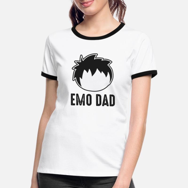 Bâton Emo Emo Y2K Emo Goth Goth Alt Alternative T-shirt contrasté Femme