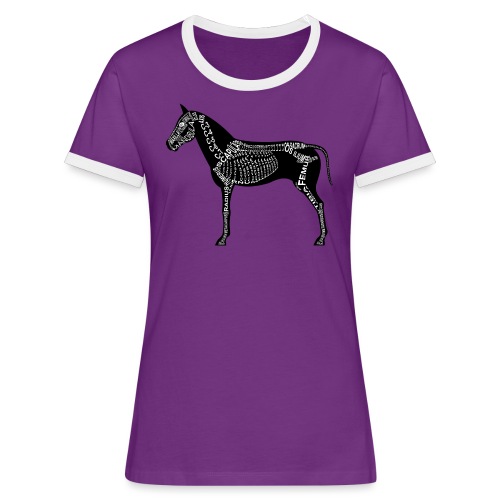 scheletro di cavallo - Maglietta Contrast da donna