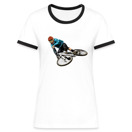 Mountainbiker - Frauen Kontrast-T-Shirt