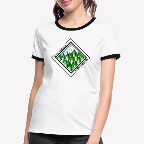 Love Nature - Dame kontrast-T-shirt