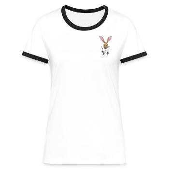 Mutig - Frauen Kontrast-T-Shirt - Weiß/Schwarz - Vorne - Selfina (174cm)