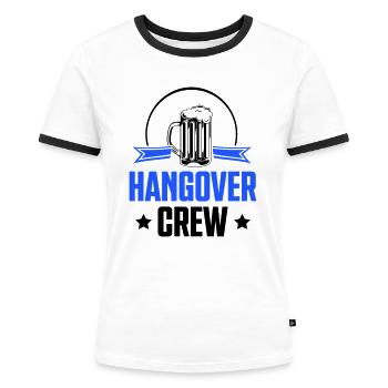 Équipage de gueule de bois - T-shirt contrasté Femme - blanc/noir - Devant - Selfina (174cm)