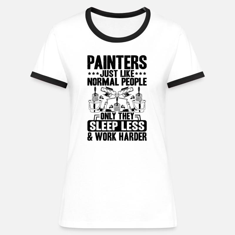 Painter and Varnisher Painter Painter - Women's Ringer T-Shirt - white/black