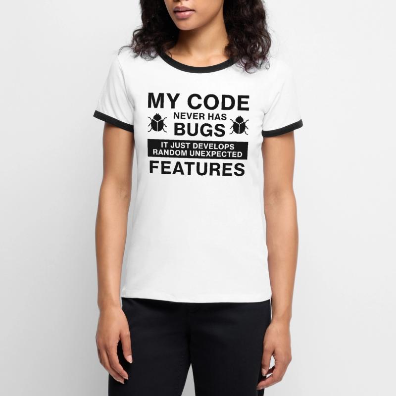 Programmer Coder Coding Women's Ringer T-Shirt