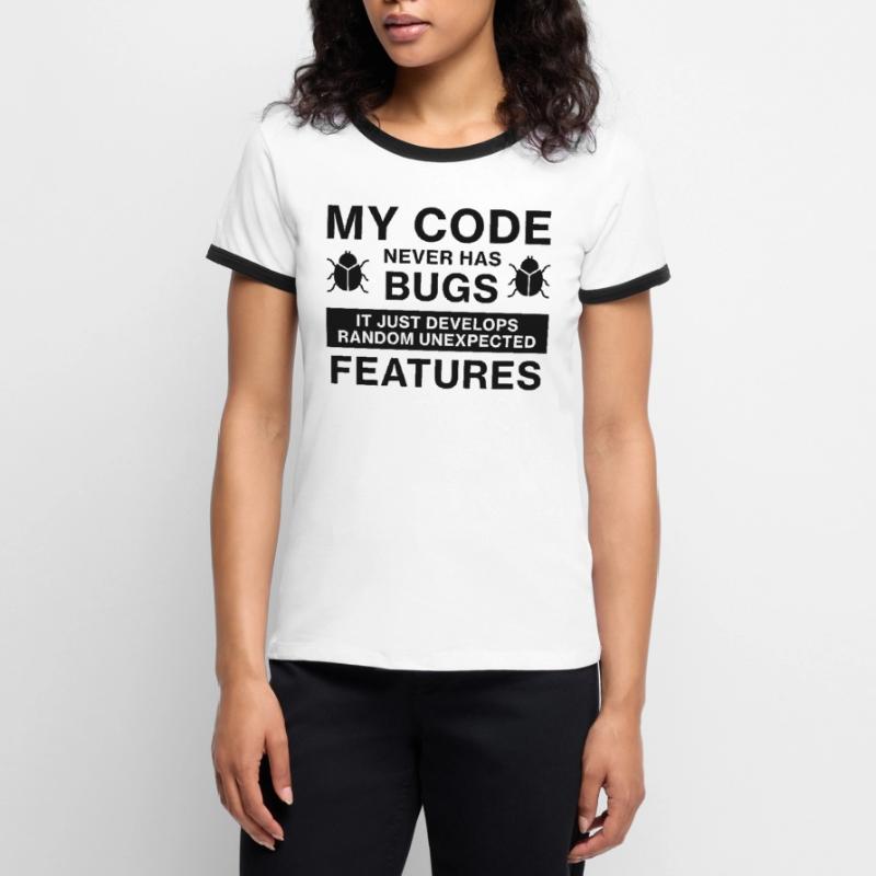 Programmierer Coder Coding Frauen Kontrast-T-Shirt