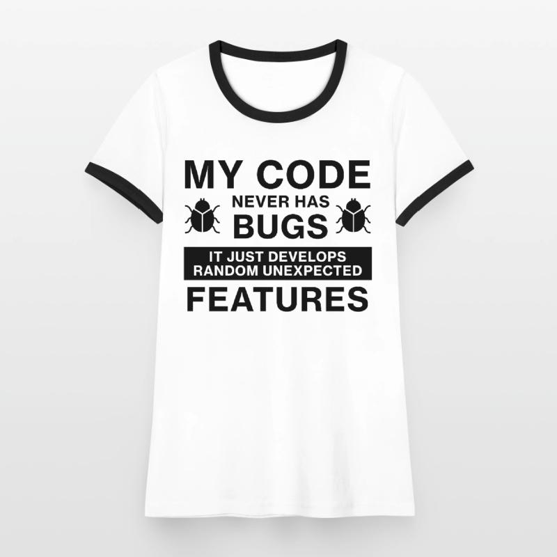 Programmierer Coder Coding Frauen Kontrast-T-Shirt