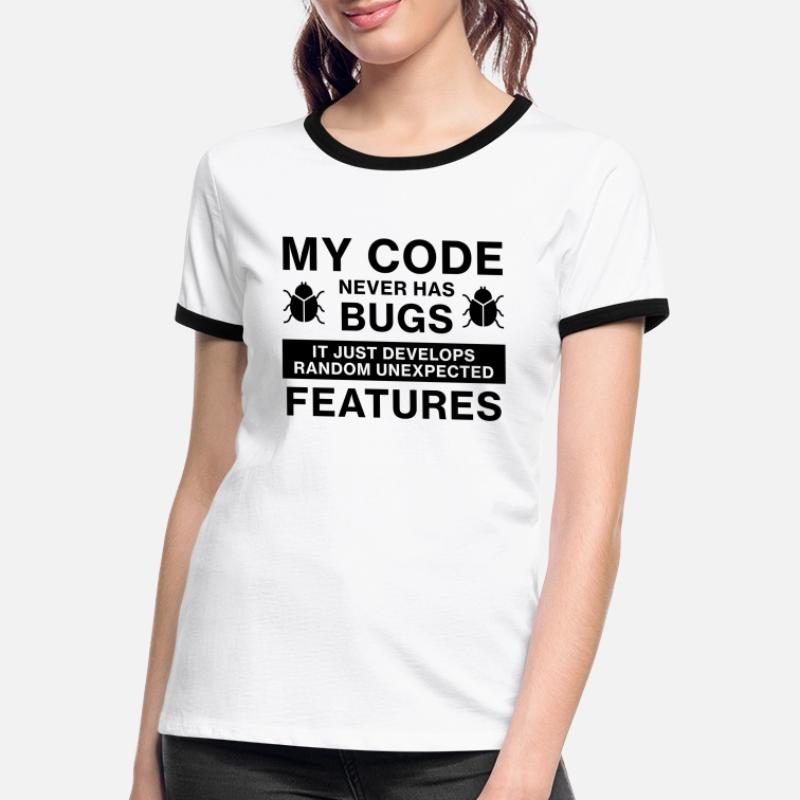 Programmierer Coder Coding Frauen Kontrast-T-Shirt