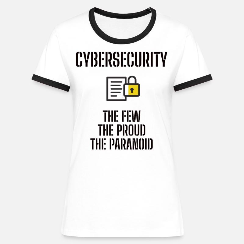 Cybersecurity - IT Security Computer Scientists - Women's Ringer T-Shirt - white/black