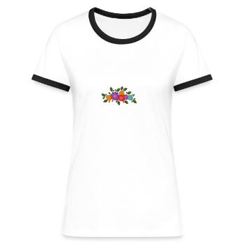 Pferdegeruch und Hund Slobber Haustiere Memes Tren - Frauen Kontrast-T-Shirt - Weiß/Schwarz - Vorne - Selfina (174cm)