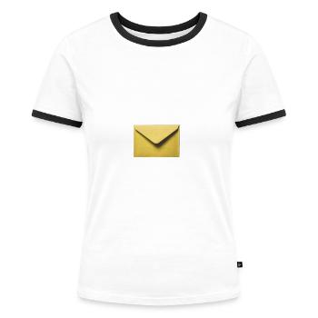 Guten Morgen die Post ist da! Tshirt für Postboten - Frauen Kontrast-T-Shirt - Weiß/Schwarz - Vorne - Selfina (174cm)
