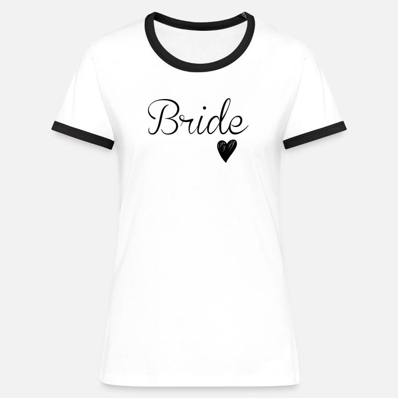 White Bride Wedding - Women's Ringer T-Shirt - white/black
